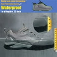 thumbnail image 3 of ulogu Waterproof Steel Toe Shoes for Men Lightweight Non-Slip Sneakers Puncture Proof Shoes (Men Size 13, Gray), 3 of 7