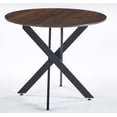 thumbnail image 5 of MIDOQIN 35" Round Dining Table, Modern Space Saving Kitchen Table for 2-3 , Wood Dining Room Table with Cross Metal Leg and MDF Top, 5 of 12
