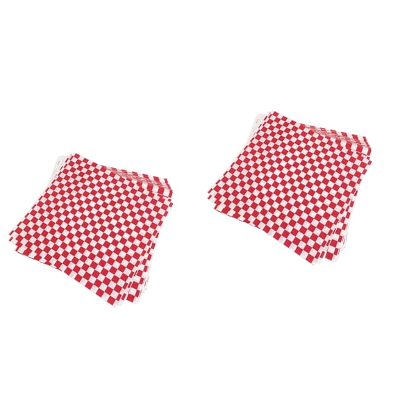 2 Pieces Baking Oil Paper Food Wrapping Newspaper Parchment Fryer Red