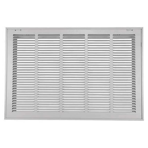 1PACK ZoroSelect 4JRU1 Filtered Return Air Grille , 20 X 25 , White , Steel
