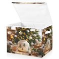 thumbnail image 2 of Storage Box With Lid 16.5x12.6x11.8In Foldable Stacked Household Storage Box Romantic Christmas Decoration, 2 of 7