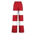 thumbnail image 5 of Rutainlusire Womens Trendy Striped Color Blocked Loose Comfy Pants Sweatpants 2025 Women's Fashionable Striped Printed Drawstring Wide Leg Loose Casual Pocket Pants, 5 of 5