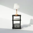 thumbnail image 5 of Furinno Just 3-Tier Turn-N-Tube Open Storage Nightstand, 1-Pack, Americano/Black, 5 of 7