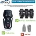 thumbnail image 2 of HAHDAXIA for Ford Keychain Bling Gold White Key Fob Cover Soft TPU Full Protection Smart Key Fob Case Fit for Ford F150 Explorer Mustang Edge Lincoln 5 Buttons Remote Smart Key Protector (R-F, 2 of 6