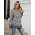 thumbnail image 4 of IWEMEK Long Sleeve Tops for Womens Crewneck Loose Fit Fall Plus Size Teeshirts Size 2XL, 4 of 7