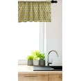 thumbnail image 3 of Ambesonne 60's Window Valance, Repetitive Retro Flowers Art, 54" X 18", Earth Yellow Apple Green, 3 of 3