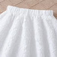 thumbnail image 6 of VONCOS Girls' 8 - 9 Years Big Size Fashion Classic Fit V Neck Short Sleeve Blazer and A - Line Skirt Two - piece Set,White,Size 10T, 6 of 9