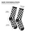thumbnail image 3 of Athletic Socks Race Waving Checkered Flag Sport Running Calf Socks Crew Socks for Men Women, 3 of 7