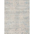 thumbnail image 4 of Pasargad Home Transitional 6' x 9' Hand-Knotted Bamboo Silk and Wool Silver/Light Blue Rug - All Ages, Indoors, 4 of 7