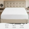 thumbnail image 5 of U by Bedsure Twin Fitted Sheet Only - Brushed Microfiber Bed Sheets, Ultra Soft & Breathable, Fade Resistant & Easy Care (White, 39x75+16 Inches, 1 Piece, 85GSM), 5 of 8