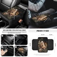 thumbnail image 6 of Renewold 14 PCS Car Seat Cover Set, with Steering Wheel Seat Belt Strap Armrest Cover Cup Holder Trash Bag Gear Shift Knob Cover Set Rear View Mirror Protector, Brown Horse Floral, 6 of 7