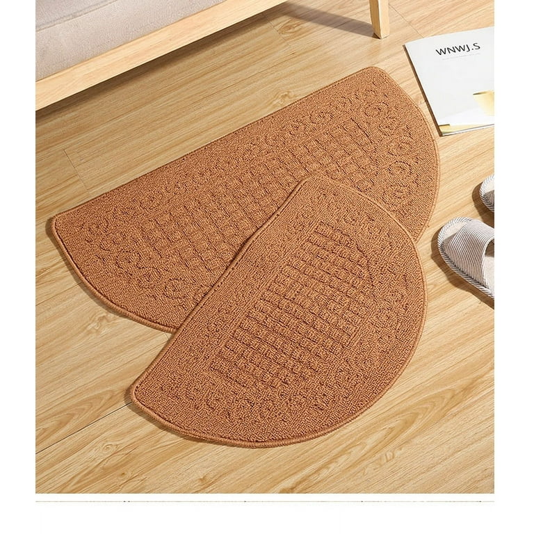 18*30in Anti Fatigue Kitchen Rug Mats are Made of Polypropylene Half Round Rug  Cushion Specialized in Anti Slippery and Machine Washable (Beige 1 pc) 