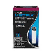 True Metrix Blood Glucose Test Strips Box of 50 by TRUE