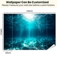 thumbnail image 3 of Peel and Stick Wallpaper Waterproof Underwater Sea Deep Water Abyss Blue Sun light Wall Mural Decor Self Adhesive and Removable 100in x 144in, 3 of 8