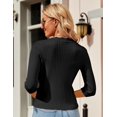 thumbnail image 6 of Women's Long Sleeve V-Neck Button Down Cardigan Knit Shrugs Sweater, 6 of 7