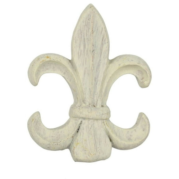 Urbanest Urbanest Fleur de Lis Lamp Finial, 2 3/8", Weathered White