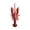Deep Red#074, variant on Soft Crayfish Fishing Lure with Articulated Claws & Segmented Tail – Realistic Purple Crawfish Bait for Bass Pike Walleye in Rocks Weeds Murky Water