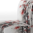 thumbnail image 4 of Designart "Bambou Rouge et Gris du Japon I" Fauteuil d'Appoint Floral Rouge - Fauteuil Traditionnel pour Chambre, 4 of 7