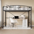 thumbnail image 4 of CazToi Twin Size Metal Loft Bed Frame with Ladder and Guardrail, 4 of 10