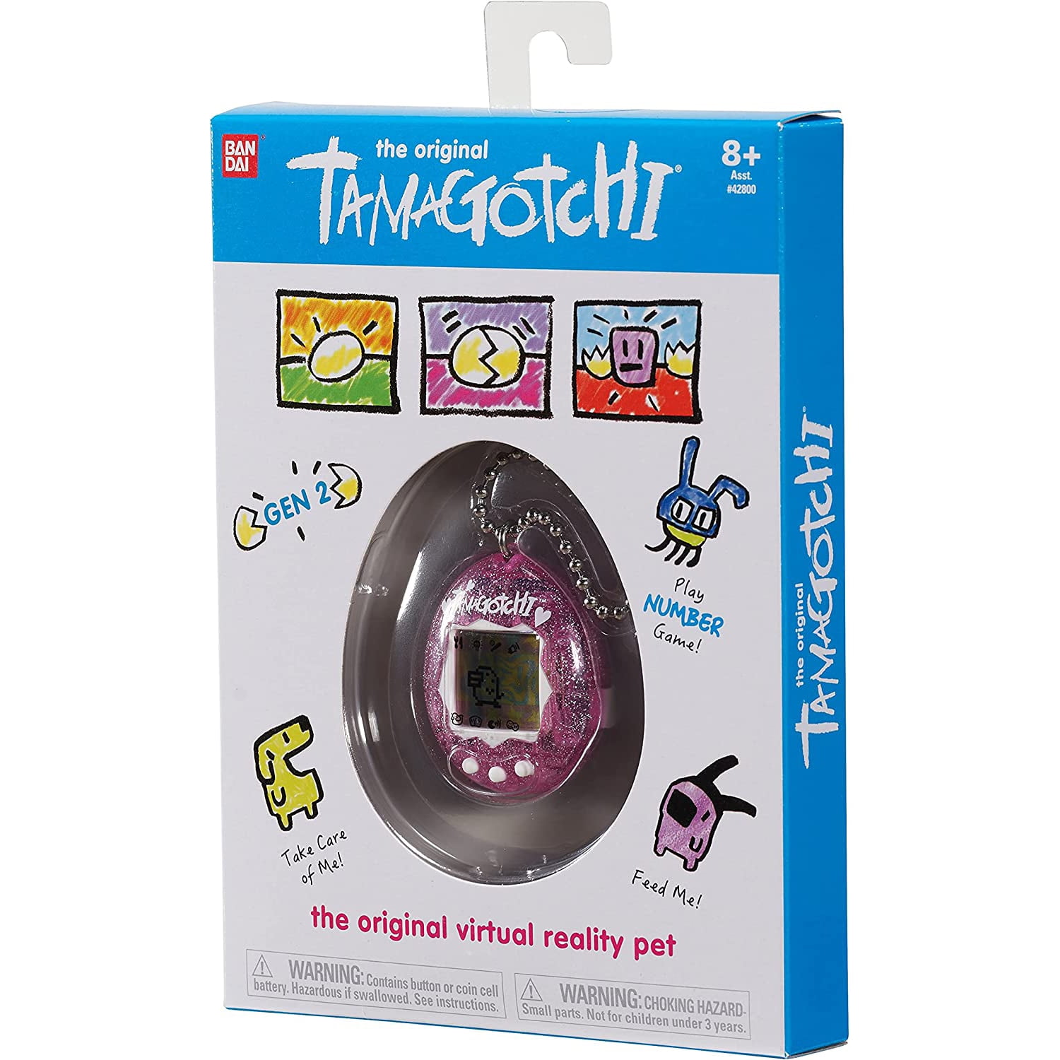 Tamagotchi Original - Pink Glitter (Updated Logo)