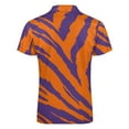 thumbnail image 5 of Purple And Orange Tailgate Swag Claw Marks Men Zipper T-shirt Summer Casual Short Sleeve T-shirt Top, 5 of 7