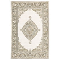 Oriental Weavers Andorra Area Rug - 7939D - 7'10" x 10'10" - in Beige/ Tan - Vintage Inspired, Stain Resistant, Family and Pet Friendly , Dining, Living Room Rug