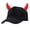 Black, variant on Novelty Baseball Cap with Devil Horns Funny Halloween, Plush Horned Cosplay Party Hat for Men Women Pink by Baberdicy