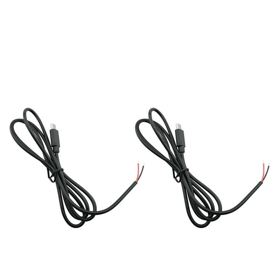 USB Type-C Pigtail Cable 2PCS 1m/3.2ft 22AWG USB-C Plug to 2 Pin Bare Wire Open End Connector for DIY, Type C Male