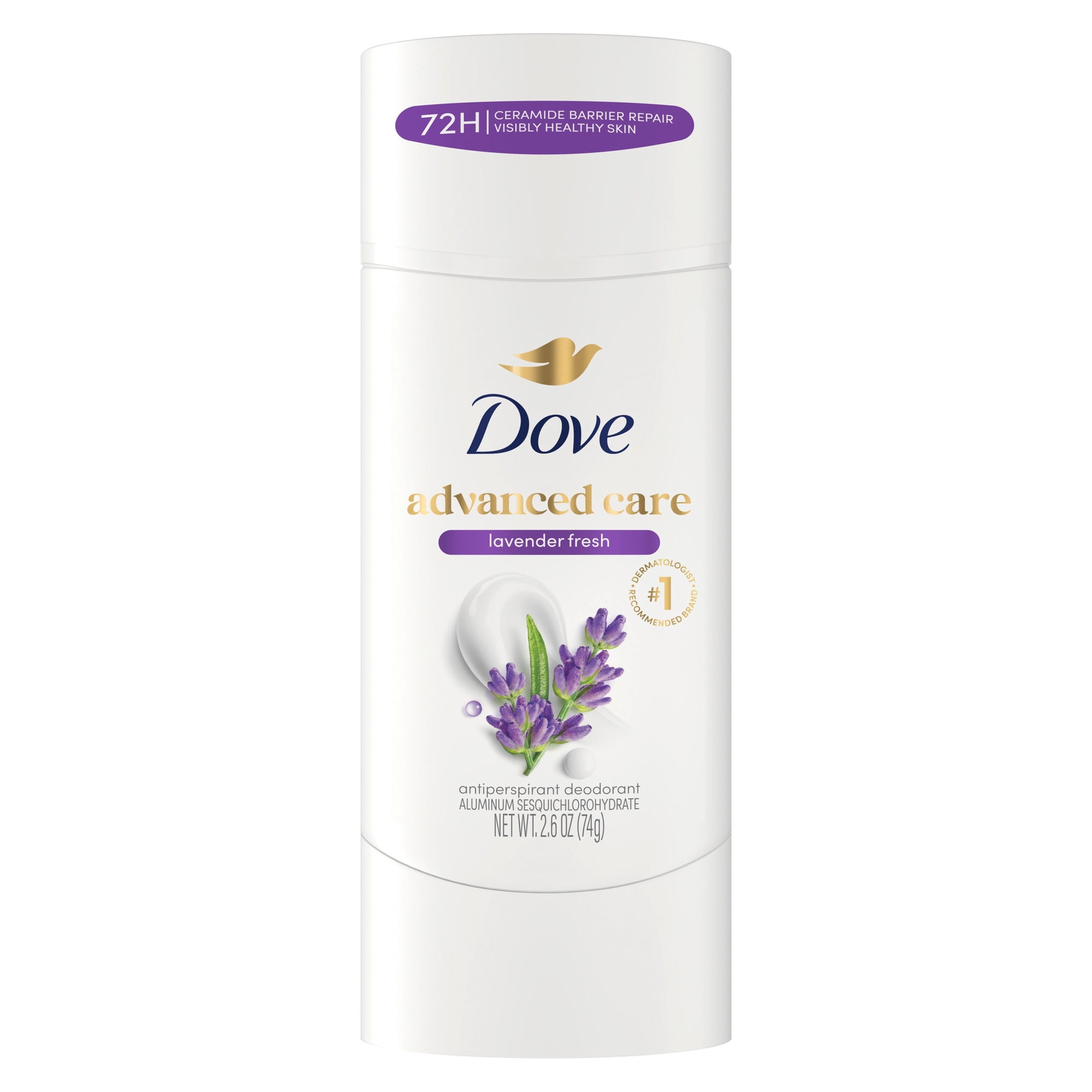 Dove Advanced Care Antiperspirant Deodorant For Women Lavender Fresh 72 Hour Sweat And Odor Protection, 2.6 oz