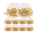 thumbnail image 2 of Garneck 50pcs Mini Cake Boxes With Dome Lid Individual Plastic Cupcake Containers For Mini Cakes And For Baking Parties And, 2 of 6