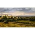 thumbnail image 2 of Théodore Rousseau 18x12 Black Ornate Wood Framed Double Matted Museum Art Print Titled - A Village in a Valley (Late 1820s), 2 of 5