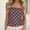 Blue strapless polka dot top a1, variant on Yrmaups Strapless Polka Dot Tank Top for Women, Casual Boho Slim Crop Top, Stretchy Basic Tee for Party Vacation Beach Daily Wear, Blue XL