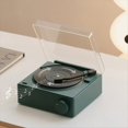 thumbnail image 2 of Altavoz Bluetooth Inalámbrico de Vinilo Retro, Reloj, Tocadiscos Pequeño, Portátil, Audio de Alta Calidad, Estéreo Inteligente para el Hogar, Color Verde., 2 of 5