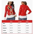 thumbnail image 7 of Womens Christmas Sweater LED Light Up Reindeer Ugly Sweater Built-in Light Bulbs Knitted Sweater XL, 7 of 7