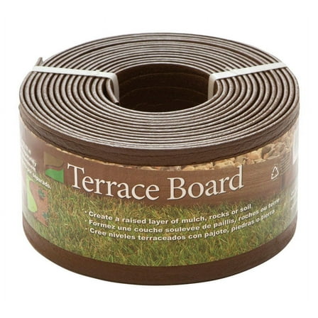 Master Mark Plastics 4" x 20' Brown Plastic Garden Border Edging