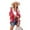 Red, variant on LYMAYTER Women Relaxed Coats Solid Color Long Sleeves Denim Jean Jacket Washed Mid-Length Cowboy Outwear S-XL