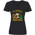 thumbnail image 3 of Inktastic I'm Excited for Oktoberfest with Cute Hedgehog Women's V-Neck T-Shirt, 3 of 5