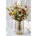 thumbnail image 2 of Artificial Flowers Fake Silk Plastic Plant Arrangement for Home Indoor Outdoor Garden Wedding Table Vase Decorations Faux Flowers, 2 of 4