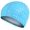 Blue, variant on Solid Color Waterproof Swim Caps with PU Coat for Long Hair Swimming Cap Bathing Hat for Adult Men and Women