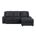 thumbnail image 3 of Lexicon Monterey 2-Piece Chenille Reclining Sectional with Right Chaise in Ebony, 3 of 8