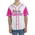 thumbnail image 6 of Personalized Breast Cancer Jersey, Pink Ribbon Awareness Soccer Shirt Baseball Breast Cancer Survivor Pride Jersey (M), 6 of 8