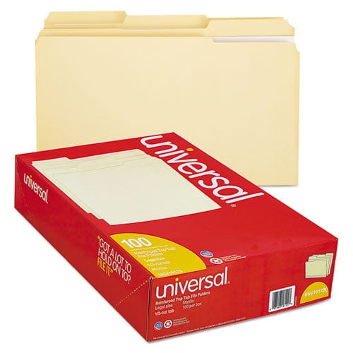 Double-Ply Top Tab Manila File Folders, 1/3-Cut Tabs: Assorted, Legal Size, 0.75 Double-Ply Top Tab Manila File Folders, 1/3-Cut Tabs: Assorted, Legal Size, 0.75