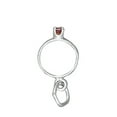 thumbnail image 1 of Sterling Silver 18" .8mm Box Chain CZ February Birth Month Wedding Ring Pendant Necklace, 1 of 2