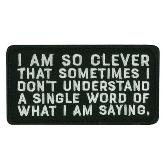 Hot Leathers 4 x 2 in. Im So Clever Patch - Multi Color