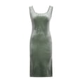 thumbnail image 1 of Vestidos Para Mujer Vestido de Deslizamiento Temperamento Elegante de Punto Split Trendyable Erógeno Collar de Una Palabra Slim Tube Top Sin Mangas Midi Falda Odeerbi ODB186584, 1 of 6