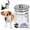 Medium (16"), variant on - Steel Trash Can with Lid, Steel Galvanized Trash Can, Step Foot Pedal, Plastic Inner Lining, Liner Bags, Weather-Resistant Outdoor Bin for Yard, 16" Tall, 12L/3.2 Gallons - Medium