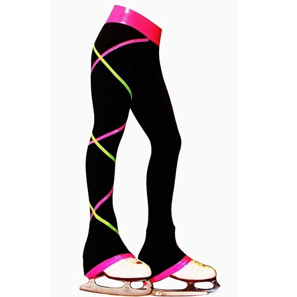 Ice Fire Skate Wear Ice Fire Skate Black Criss Cross Pink Lime