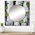 thumbnail image 1 of Designart "Aspen, Colorado White Forest Trees I" Botanical Square Mirror For Wall Decor - Large White Square Mirror Printed Wall Decor - Traditional Square Living Room Mirror, 1 of 5