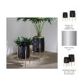 thumbnail image 6 of Decorative Flower Pots with Metal Stand for Home Decor - Modern Planters for Hallway, Entryway, and Living Room Decor - Indoor and Outdoor Pots for Plants Styling - Set of 2, 23", 19", Black & Gold, 6 of 16
