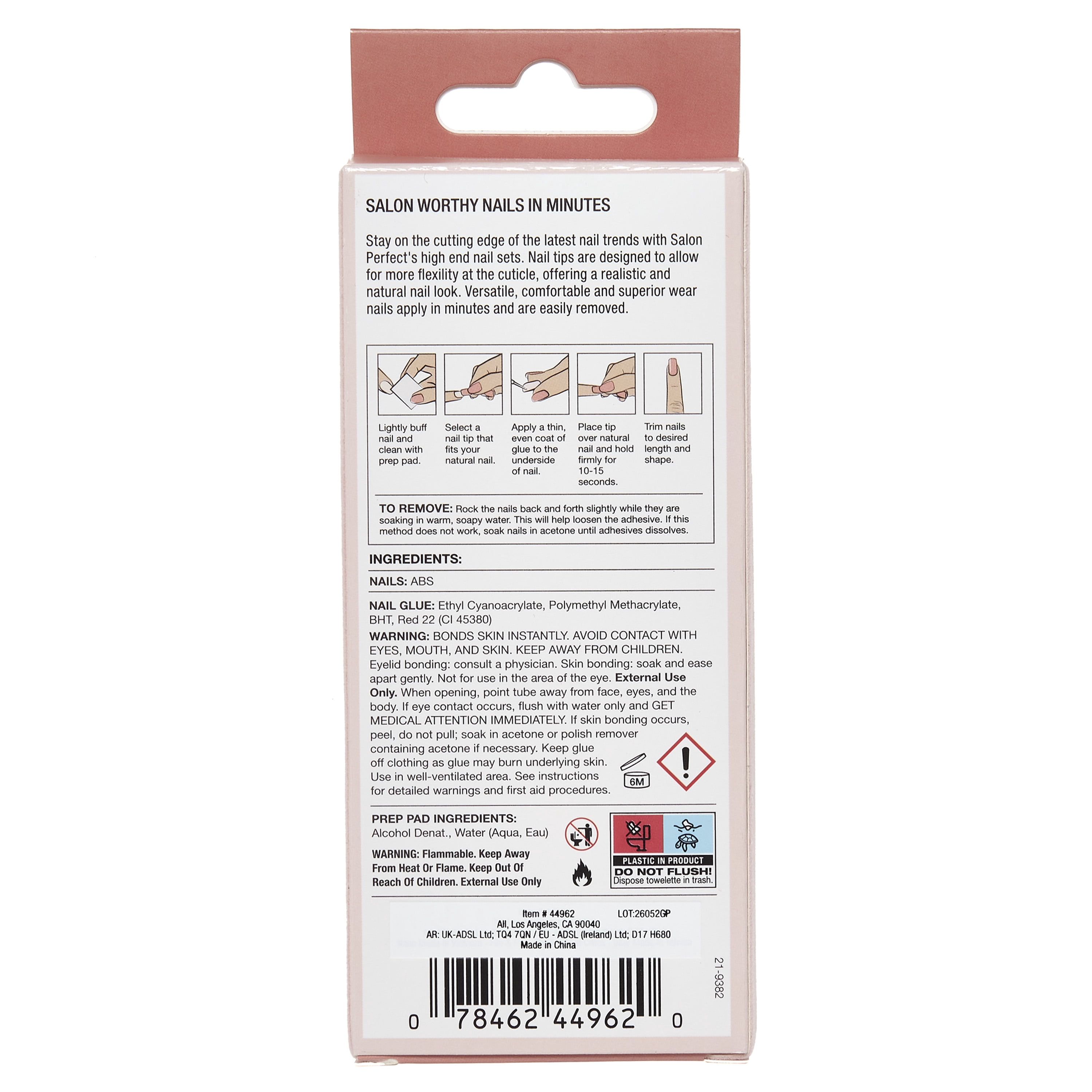Salon Perfect Halloween Chill Short Square Press-On Nails with Glue & File, Brown Magnetic, 30 Pieces